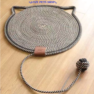 Bàn cào móng cho Mèo bằng dây thừng kèm bóng dây đồ chơi (mẫu mới) - Love Pets Shop