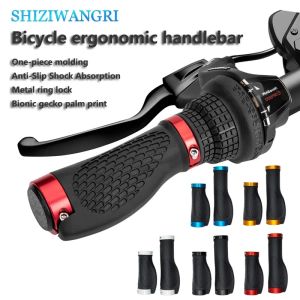Bicycle PE rubber handle gloves anti slip alloy lock pole handle gloves