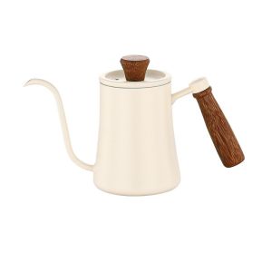 TIEZI STUDIO Stainless Steel Goose Neck Coffee Pot 550ml/850ml Drip Port Pour Over Coffee Kettle Food Grade Comfortable Grip Long Narrow Drip Carafe Coffee Accessories