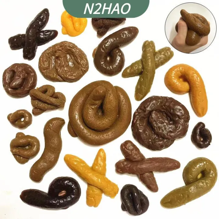 Simul Baba N2HAO 1Pcs Simulation Baba Soft Rubber Decompression Poop Pinching ...