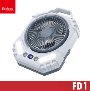 Yoobao FD1 20000mAh Portable Ultra Long Battery Life 3 Gears Strong Wind Outdoor Fan with Digital Display & LED Light