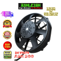 ASH 300w 24V Brushless Aux Fan 12 inches High Speed Fan PUSH AIRFLOW Car Aircon parts 3500rpm up to 3000 CFM like spal. 