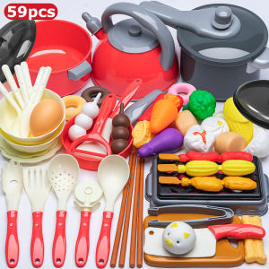 Mainan Masak Masakan 108pcs Set Mainan Dapur Anak Bermain Rumah Kompor Mainan Anak Bisa Nyala Mainan Cooking Set