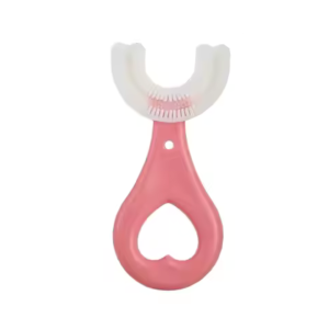 U Shape Baby Teeth Manual Kids Toothbrush 360 Degree Food Grade Silicone