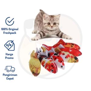 Mainan Kucing Catnip Boneka Ikan Lucu Size 18-20 cm Cat Kitten