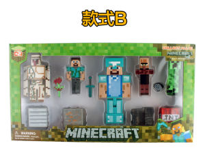 Minecraft Creeper Steve Iron Golem Derma mini-doll figure model childrens toy set