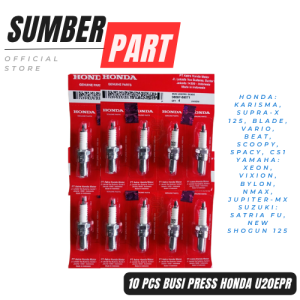 Busi panjang Honda U20 / Ngk Cpr6ea / Denso U20epr isi 10 pcs (sepuluh) Supra Vario Beat Scoopy dll
