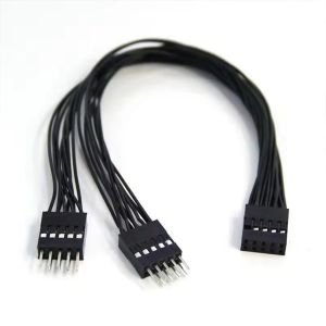 17cm Motherboard USB Cable Header Extension Cord 9Pin 1 Female to 2 Male Y Splitter Shielded Adapter