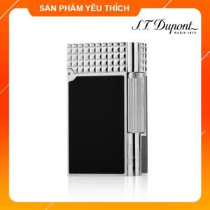 Hộp Quẹt Bật Lửa Dupont D168D Họa Tiết Nền Đen Kẻ Ô Vuông Kim Cương Tuyệt Đẹp - Dùng Ga Đá Cao Cấp