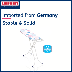 Leifheit Strong & Sturdy High Quality Classic Ironing Board Basic M (Black Series)