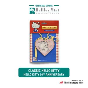 Sanrio Hello Kitty Throwback Series 24K Gold-Plated Keychain [The Singapore Mint]