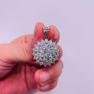 Mặt dây chuyền titan đính đá Mặt vòng cổ sang trọng dùng để đi tiệc chất liệu titan không phai màu mã 09 trangsucmoiluatuoi.RIN