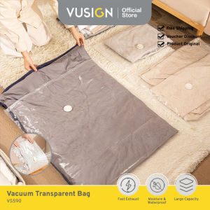 Vusign Vacuum Transparent Compression Bag/Vacum Bag/Plastik Vacuum Tekan Transparan Tidak perlu Alat Praktis VS59X