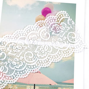 2 Yards 10cm Wide White Black Pierced Lace Trim Sewing Wedding Dress Decor Underwear Ribbon Fabric