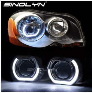 LED Daytime Running Lights Angel Eyes Halo HID Bixenon Projector Lens Car Motorcycle Headlights Tuning Kit H1 H4 H7 9005