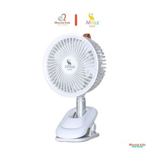Quạt kẹp xe đẩy mini cho bé Moaz BeBe MB063 3000mAh quạt kẹp tích điện nhỏ gọn - Monnie Kids