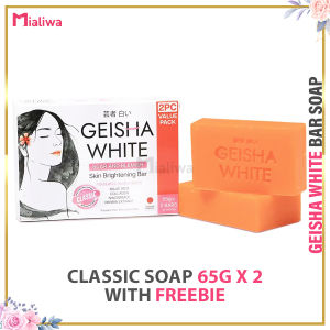 Geisha White Classic Intense Fresh Glow Bar Soap Sabon Pampaputi Exfoliating Moisturizing Facial Body Wash Moisturizer Niacinamide Kojic Collagen Acne Pimples Pores Minimizer Pekas Melasma Scars Blemishes Wrinkles Dark Spots Hydrating Beauty Skin Care