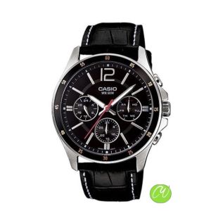 [ OFFICIAL CASIO WARRANTY ] CASIO MTP-1374L MULTIHAND LEATHER BAND MEN WATCH