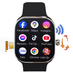 Đồng hồ thông minh S10 Pro Gen 5 5G (Ram 4gb/64) lắp sim nghe gọi màn Super Amoled Android tải mọi game Mxh camera 180 độ cảm ứng đa điểm pin 1300mah Smartwatch - Tặng 1 dây thép 1 dây sili đen 1 dán màn và 1 củ sạc