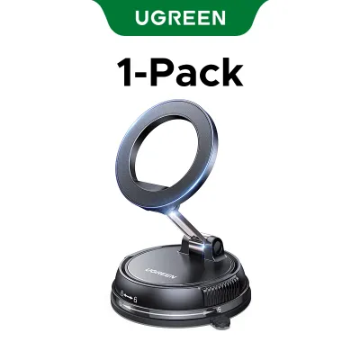 UGREN MagLock Pro Car Phone Mount 80LB Vacuum + N55 Magnet Car Phone Holder with 360 Rotation for iPhone 17 16 15 Pro Max Samsung 25 Ultra