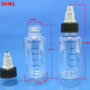 DEER 5Pcs Plastic Graduated Measurement Pigment Container Transparent Refillable Bottles Tattoo Ink Bottles Dropper Bottles Makeup Tools