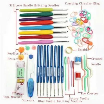 58 Pcs Alat Rajut Set / Hakpen Set / Perlengkapan Rajut Set / Jarum Rajut Set