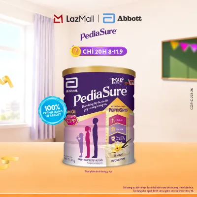 [CHỈ 20H 8-11.9 GIÁ TỐT MUA NGAY-SLCH] 1 lon PediaSure 1-10 tuổi dạng bột hương Vani 1.6kg