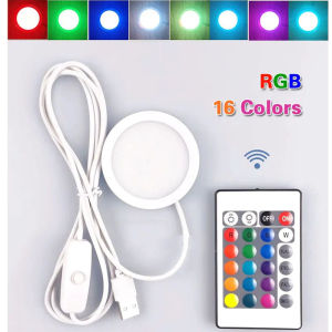 USB 5V RGB Spotlight 5W Surface Installation Model display light Remote Control LED Simple  Cabinet Light Ultra Thin Ceiling Showcase