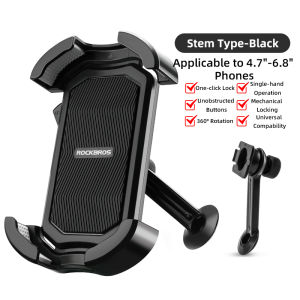 ROCKBROS Bicycle Phone Holder Quick Release 360° Rotation Electric Bike Mount Shockproof Anti-slip Motorcycle Bike Phone Bracket For 4.7-6.8 inches