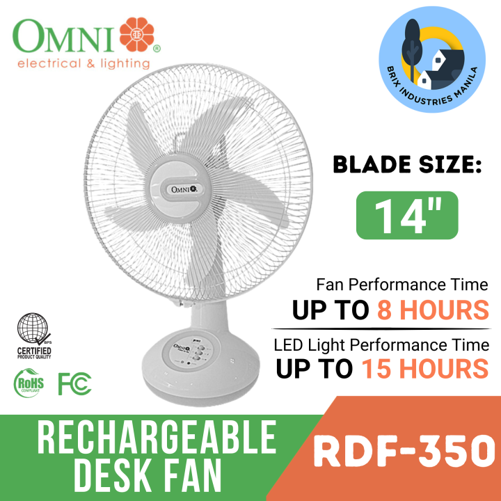 rechargeable electric fan with emergency light