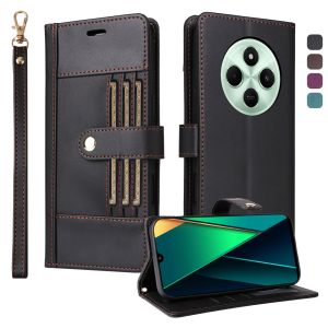 Case For Xiaomi Redmi 14C 13C 12C Magnetic Leather Wallet Card Slot Flip Cover Casing