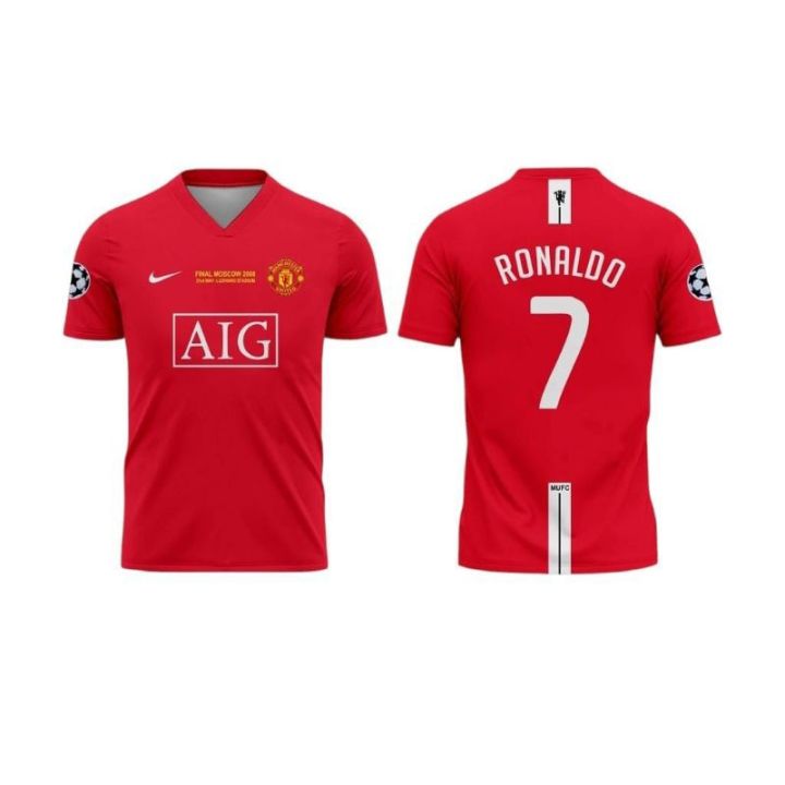 Jersey United Final UCL 2008 nameset Ronaldo fullprint Football