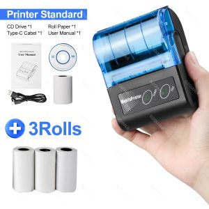 GZQIANJI 58mm Mini Thermal Printer Bluetooth Wireless USB Receipt Bill Ticket Printer with 57mm Thermal Paper Compatible with iOS Android Windows