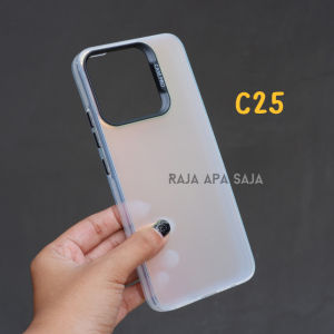 Hard Case For REALME C21 C25 C21Y C25Y Hologram Mika Silicon Casing Hybrid Silicon Cover Pelindung