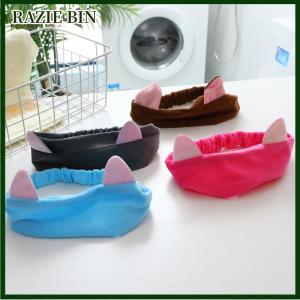 RAZIE BIN Wash Face Headband Letter Soft Warm Bow Makeup Hairbands Animal Ears Girls Elastic Holder Hair Bands Turban Hair Accessories