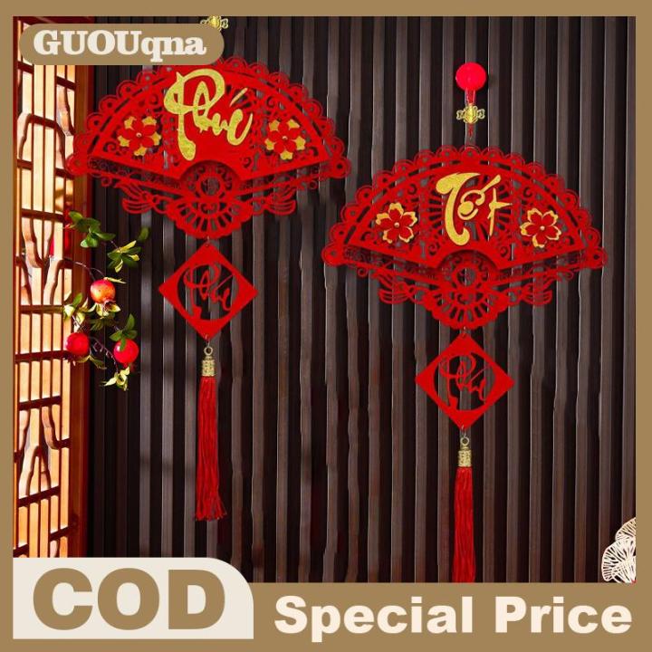 GUOUqna Việt Nam Năm Mới Treo Mặt Dây Chuyền Với Tua Cửa Sổ Cửa Đảng ...