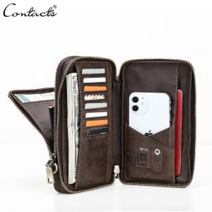 CONTACTS Túi Đeo Chéo Nhỏ Cho Da Thật Của Nam Dây Đeo Vai Túi Với Đồ Đựng Thẻ Ví Đeo Hông Cho iPhone 12