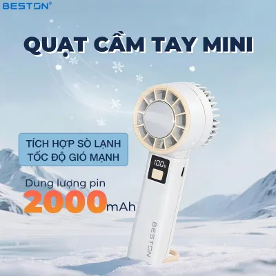 Quạt sò lạnh Beston MFS003 có màn hình hiển thị tốc độ gió thiết kế nhỏ gọn dễ dàng mang theo