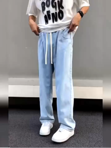 🍋 READY STOCK🍋113  Mens Jeans Harem Hiphop Vintage Straight Pants HarajuJeans Baggy Denim KoreanSeluar Jeans Lelaki