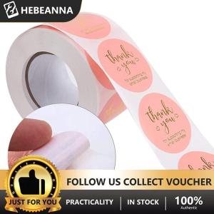 hebeanna สติกเกอร์ขอบคุณ500ชิ้นสติกเกอร์ตัวอักษรทำมือสติกเกอร์ตราประทับสติกเกอร์ตกแต่งงานแต่งงานของขวัญ