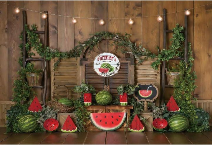 Stawberry Watermelon Summer Party Arch Backdrop Kit main image 0