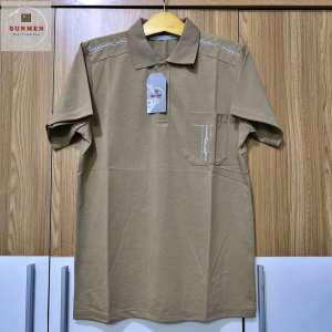 [NEW] Áo Thun Nam Cổ Trụ Trung Niên Chất Cotton Loại Trơn Thiêu Viền From Rộng Tay Lỡ Size Từ 50 - 80kg