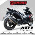 knalpot yamaha all new aerox 155 connected tipe sm black series smoke muffler full sistem. 