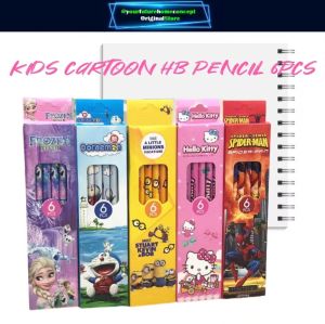 [MSIA SHIP] NOVELTY Cute Kids Cartoon HB Pencil 6pcs Pensil Kartun Kanak Budak Doraemon Frozen Elsa Mickey Mouse Spiderman Hello Kitty Pony Stationery Birthday Goodies Doorgift Present Gift Children Kindergarten Hadiah Alat Tulis Tadika Pensel 小孩 卡通铅笔