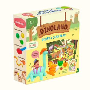 Wizard Within | Dinoland Large Set | Air-Dry Clay DIY for Kids 3+ | Story Clay | 儿童恐龙岛主题轻黏土大套