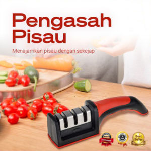 BISA COD - Alat Pengasah Pisau Dapur 3 in 1 Kepala / Asahan Pisau 3 Tahap Penajam Piso Dapur Buah Sayur Daging / Pengasah Gunting 3 Kepala / Swift Sharp knife Sharpener