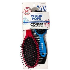 Conair Color Pops Hairbrush – Made with 50% Recycled Plastic Detangle & Style