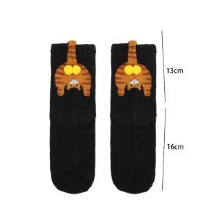 5PCS Cute Cat Socks with Balls Funny Cotton Socks Breathable Soft Cotton Socks Girl Women Socks Novelty Gifts for Cat Lovers