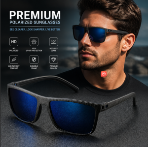 Mens Sports Polarized Sunglasses Spring Hinges TAC Lens Cycling Driving UV400 Eyewear Retro Shades