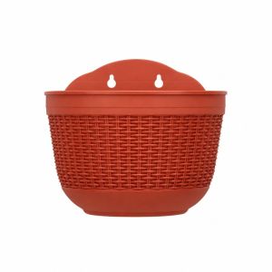 MUSCLEX Bán tròn Chậu cây giả mây Thiết kế treo Nhựa tổng hợp. Chậu hoa trang trí sân vườn. Sáng tạo Gắn trên tường Chậu trồng cây Dành cho cây mọng nước